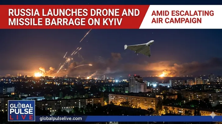 Russia Launches Drone and Missile Barrage on Kyiv Amid Escalating Air Campaign